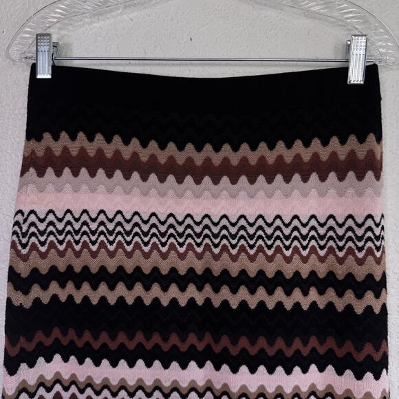 Etcetera Skirt Womens Smal Zig Zag Knit Pencil Pull On Rayon Blend Fall Classic - Picture 5 of 11